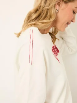 Fat Face FatFace Emily Ivory Apres Graphic Crew Sweatshirt Hot