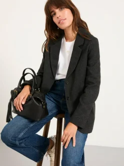 Fat Face FatFace Etta Charcoal Grey Blazer Discount