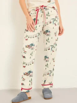 Fat Face FatFace Eva Pyjama Bottoms Ivory Apres Ski New