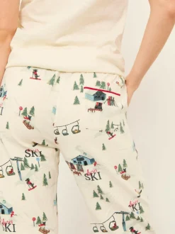 Fat Face FatFace Eva Pyjama Bottoms Ivory Apres Ski New