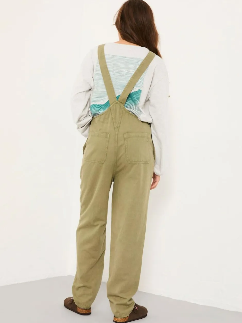Fat Face FatFace Freja Khaki Green Dungarees Hot