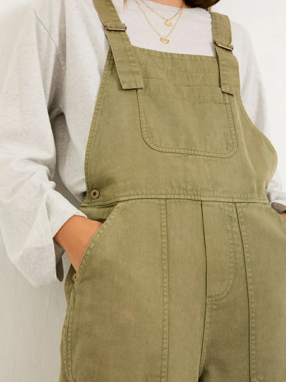 Fat Face FatFace Freja Khaki Green Dungarees Hot