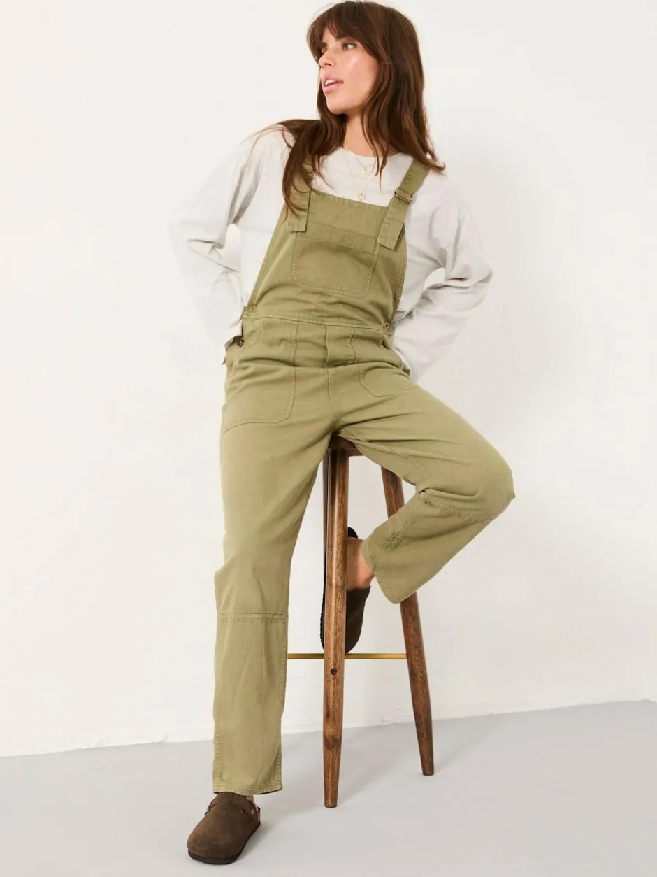 Fat Face FatFace Freja Khaki Green Dungarees Hot