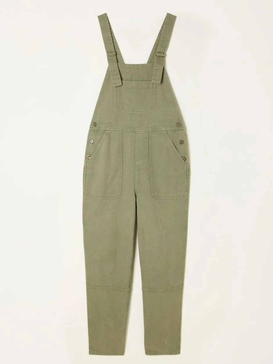 Fat Face FatFace Freja Khaki Green Dungarees Hot