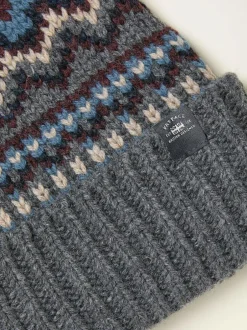 Fat Face FatFace Fairisle Beanie Grey Hot
