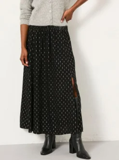 Fat Face FatFace Harper Black Midi Skirt Hot