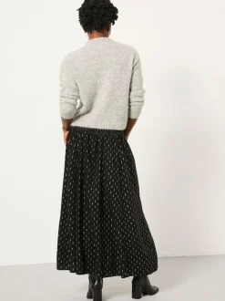 Fat Face FatFace Harper Black Midi Skirt Hot