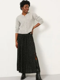 Fat Face FatFace Harper Black Midi Skirt Hot