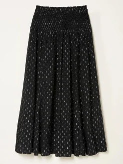 Fat Face FatFace Harper Black Midi Skirt Hot