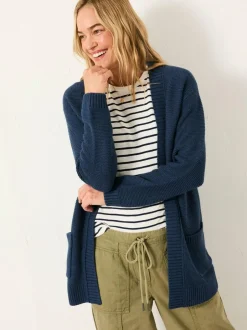 Fat Face FatFace Harriet Longline Knitted Cardigan Navy Sale