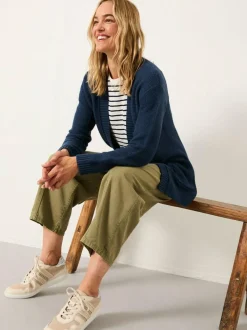 Fat Face FatFace Harriet Longline Knitted Cardigan Navy Sale