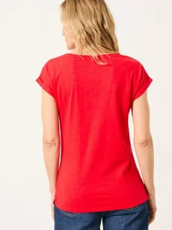 Fat Face FatFace Ivy Red Round Neck T-Shirt Discount