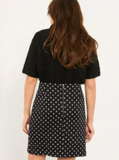 Fat Face FatFace Jackie Black Metallic Skirt New