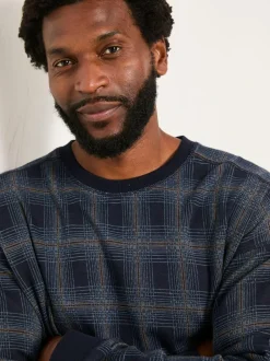 Fat Face FatFace Kemble Navy Check Jumper Outlet