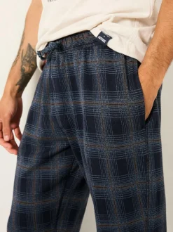 Fat Face FatFace Kemble Navy Check Cuffed Pyjama Bottoms Online