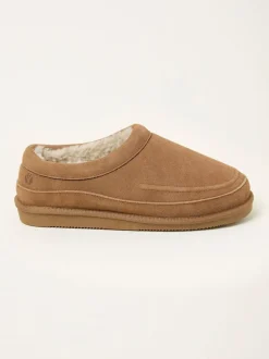 Fat Face FatFace Lewis Tan Brown Suede Mule Best