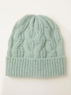 Fat Face FatFace Cable Beanie Light Green Online