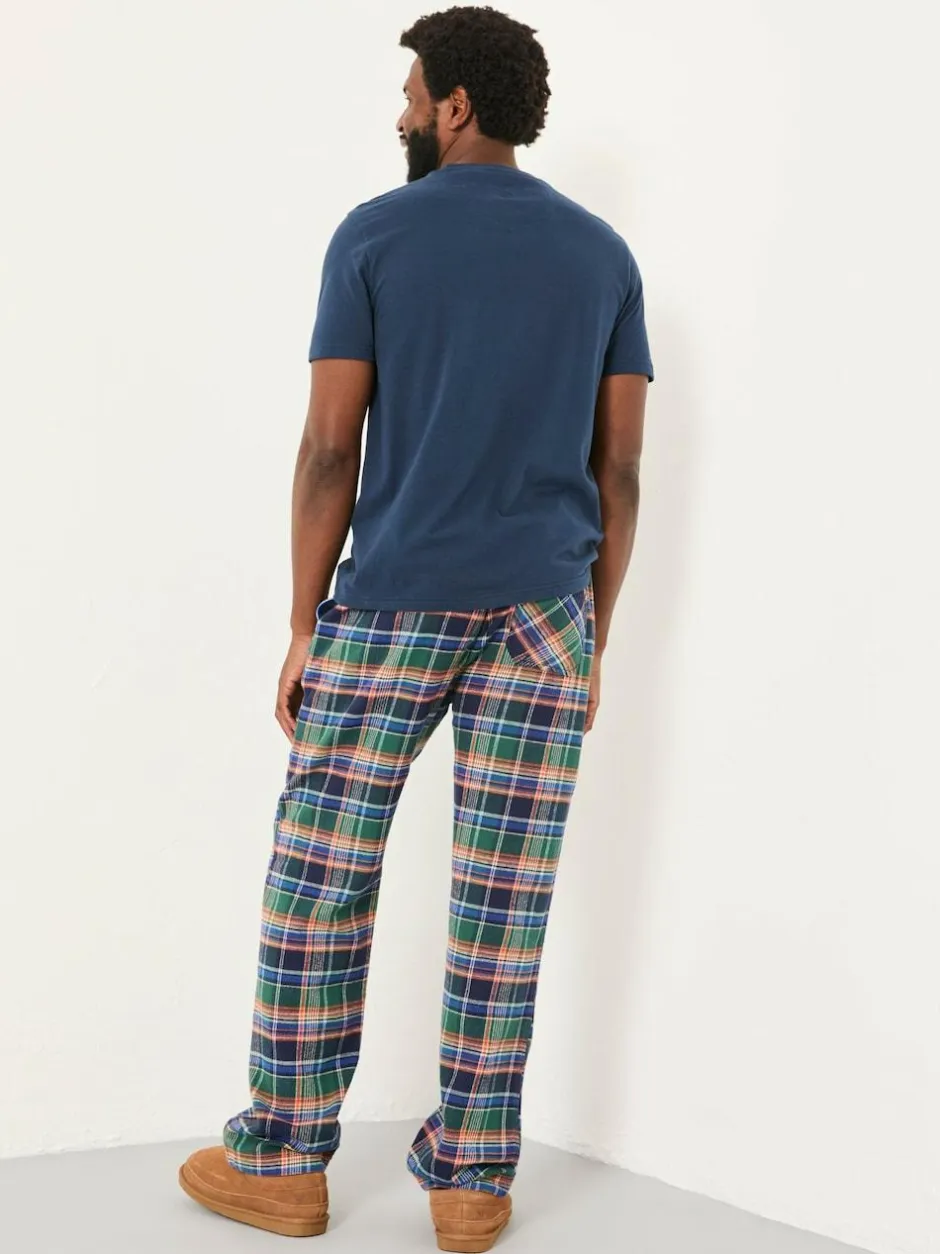 Fat Face FatFace Milburn Cobalt Blue Check Pyjama Bottoms Discount