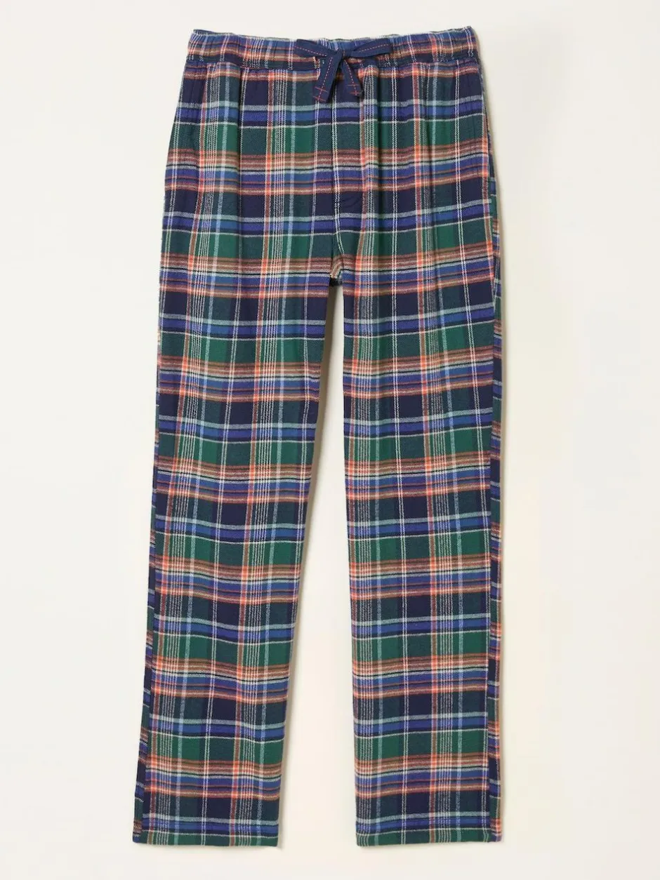 Fat Face FatFace Milburn Cobalt Blue Check Pyjama Bottoms Discount