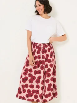 Fat Face FatFace Millie Multi Poppies Midi Skirt Best