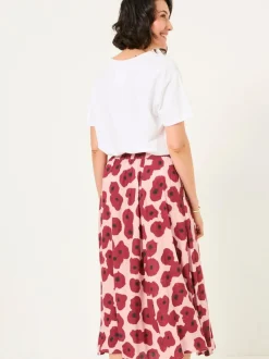 Fat Face FatFace Millie Multi Poppies Midi Skirt Best