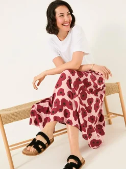 Fat Face FatFace Millie Multi Poppies Midi Skirt Best