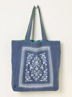 Fat Face FatFace Navy Floral Reversible Tote Bag