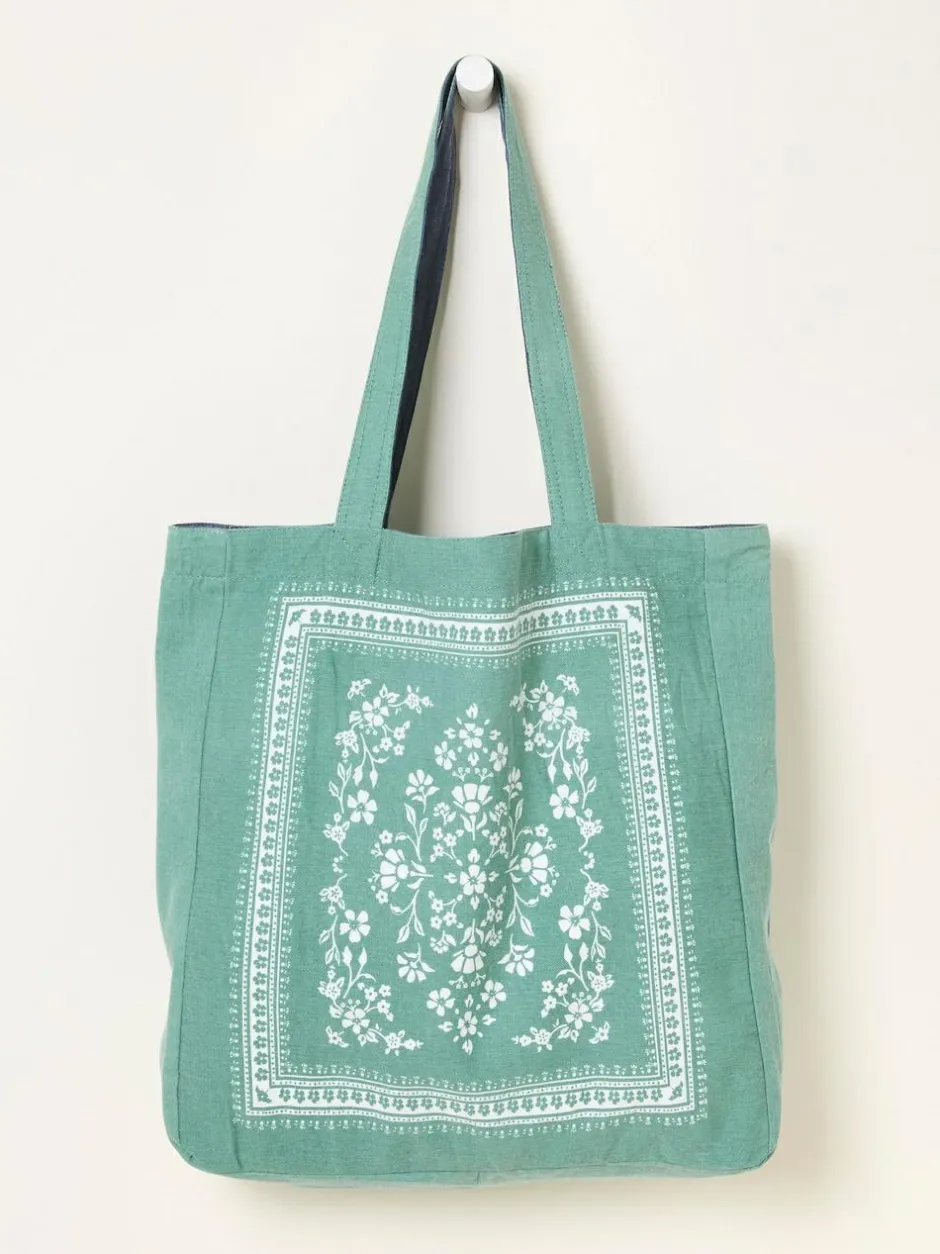 Fat Face FatFace Navy Floral Reversible Tote Bag