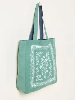 Fat Face FatFace Navy Floral Reversible Tote Bag