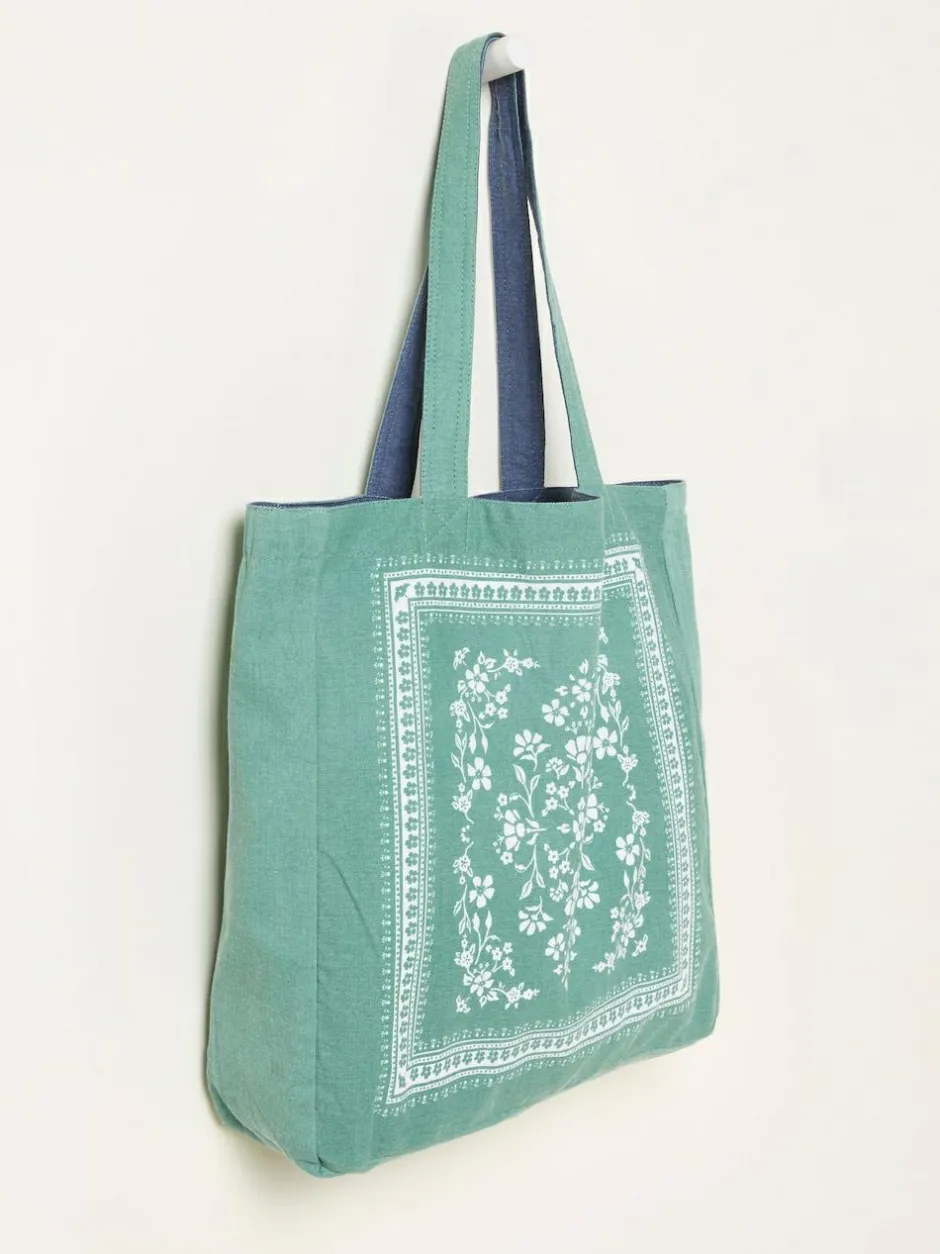 Fat Face FatFace Navy Floral Reversible Tote Bag