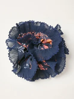 Fat Face FatFace Navy Folk Floral Printed Scrunchie