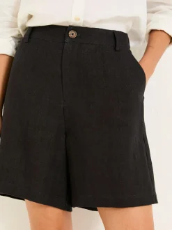 Fat Face FatFace Nell Linen Shorts Black Discount