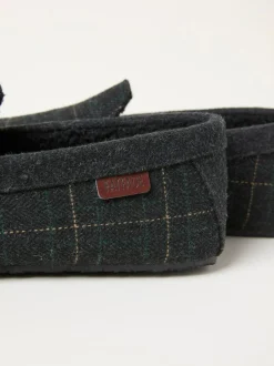 Fat Face FatFace Noah Green Check Moccasin Hot