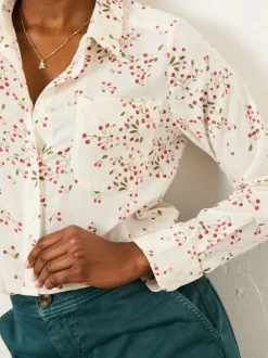 Fat Face FatFace Olivia Ivory Cherries Shirt Discount