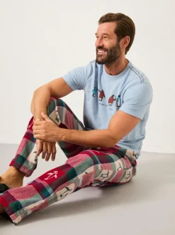 Fat Face FatFace Red Penguin Jacquard Pyjama Bottoms Best