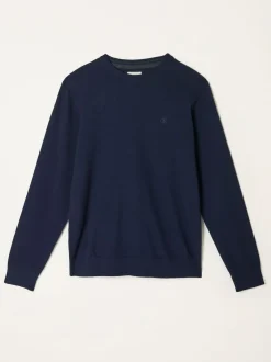 Fat Face FatFace Rye Crew Neck Knitted Jumper Navy Best