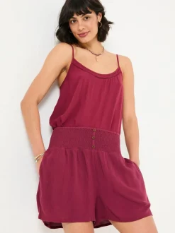 Fat Face FatFace Rylee Flippy Shorts Burgundy Red