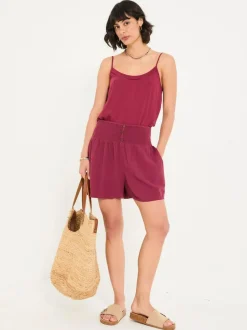 Fat Face FatFace Rylee Flippy Shorts Burgundy Red