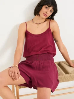 Fat Face FatFace Rylee Flippy Shorts Burgundy Red