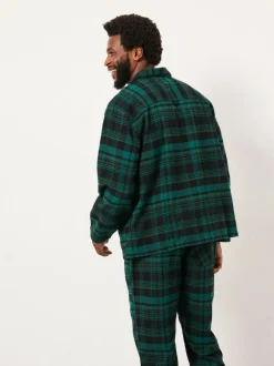 Fat Face FatFace Samphrey Dark Green Check Pyjama Shirt Hot