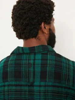 Fat Face FatFace Samphrey Dark Green Check Pyjama Shirt Hot