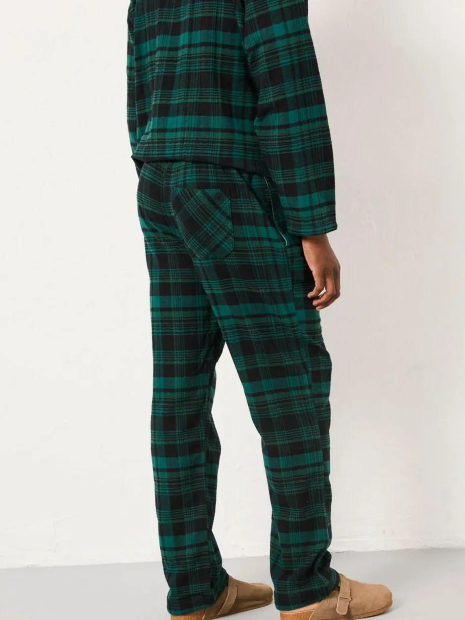 Fat Face FatFace Samphrey Dark Green Check Pyjama Bottoms Hot