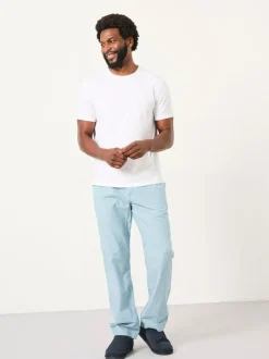 Fat Face FatFace Seil Stripe Pyjama Bottoms Light Blue Clearance
