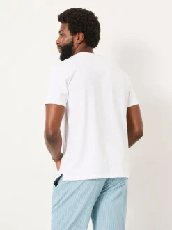 Fat Face FatFace Seil Stripe Pyjama Bottoms Light Blue Clearance