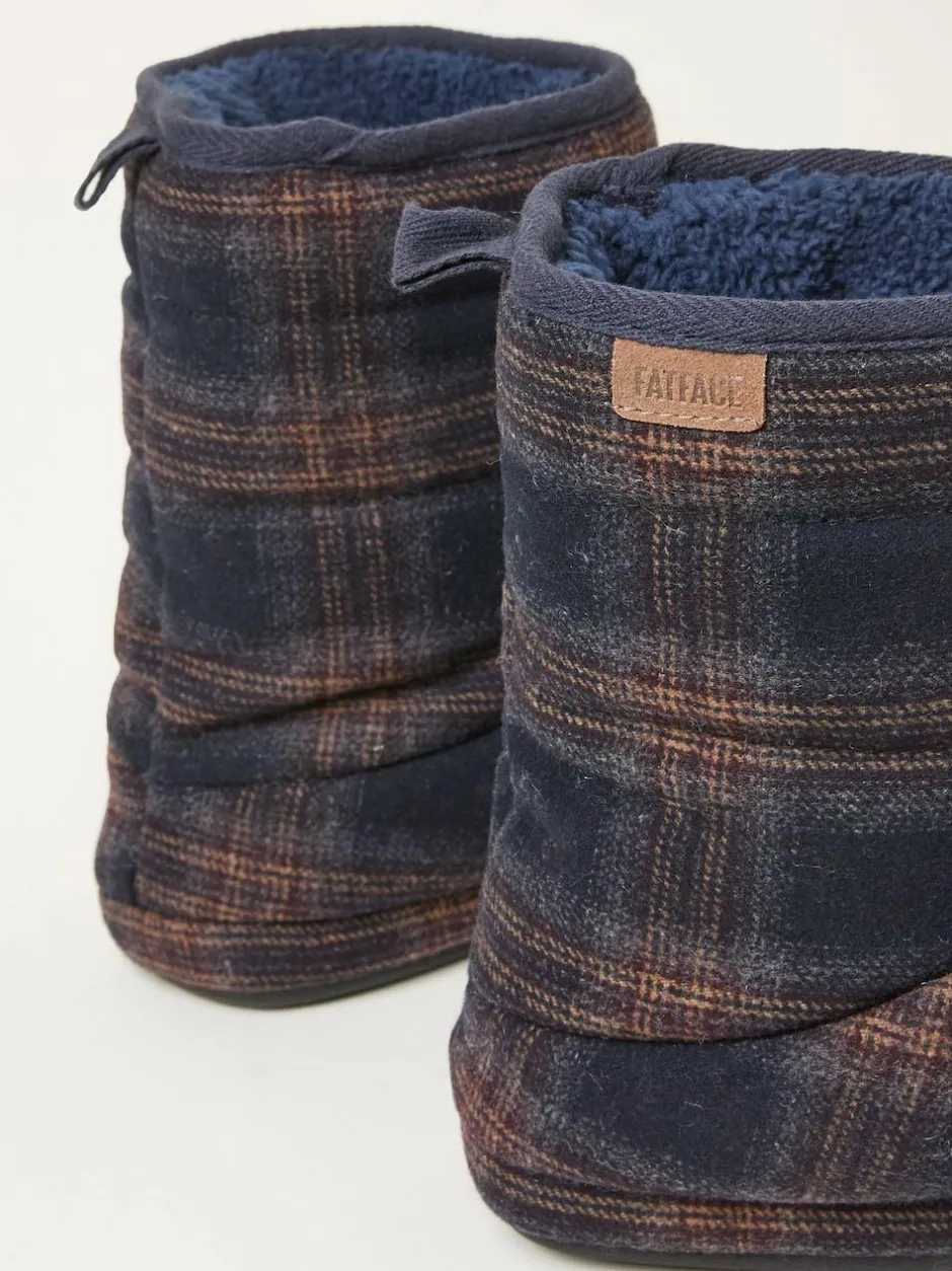 Fat Face FatFace Sussex Navy Check Boot New