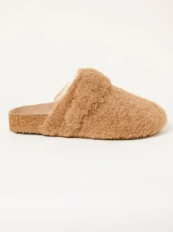 Fat Face FatFace Tan Brown Teddy House Shoe New