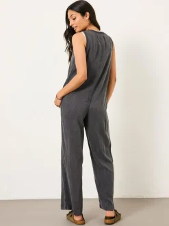Fat Face FatFace Tara Charcoal Grey Dungarees Best