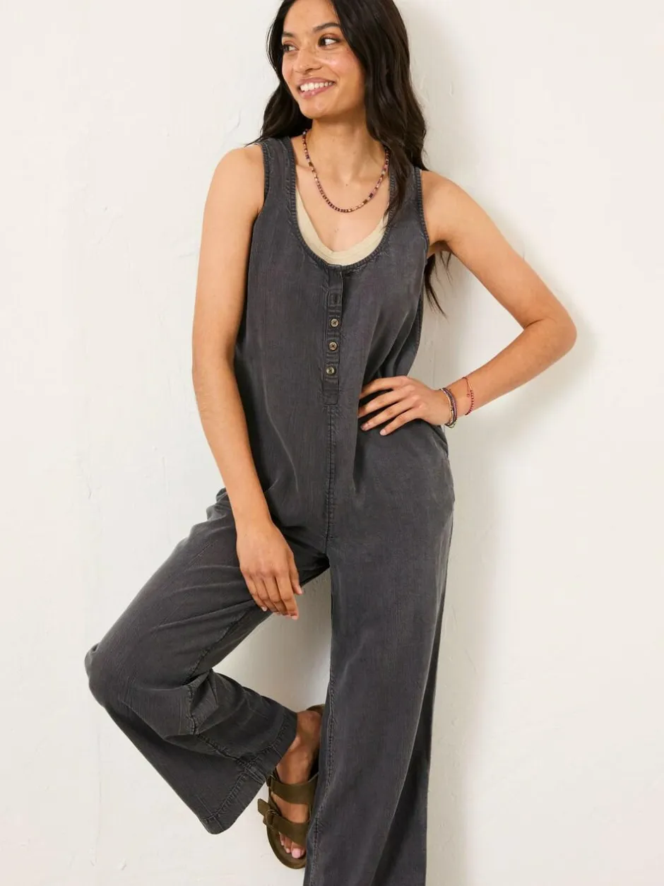 Fat Face FatFace Tara Charcoal Grey Dungarees Best