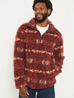 Fat Face FatFace Terracotta Willow Printed Half Neck Fleece Discount