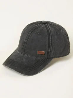 Fat Face FatFace Washed Black Twill Baseball Cap New